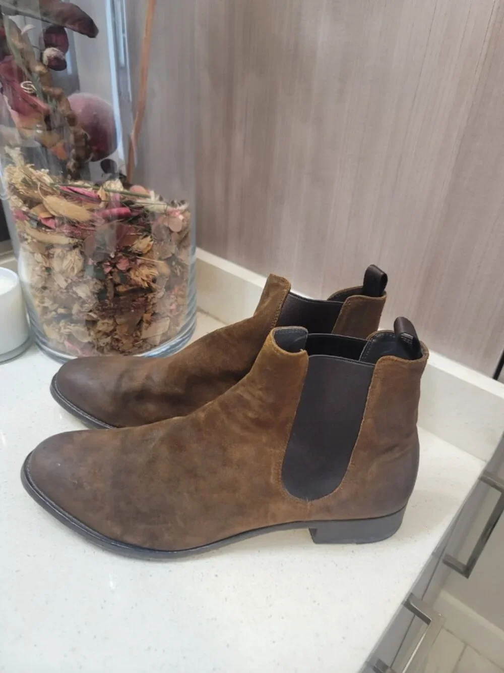 To Boot New York Suede Chelsea Boots Made In Italy Leather Size 11.5 Brown